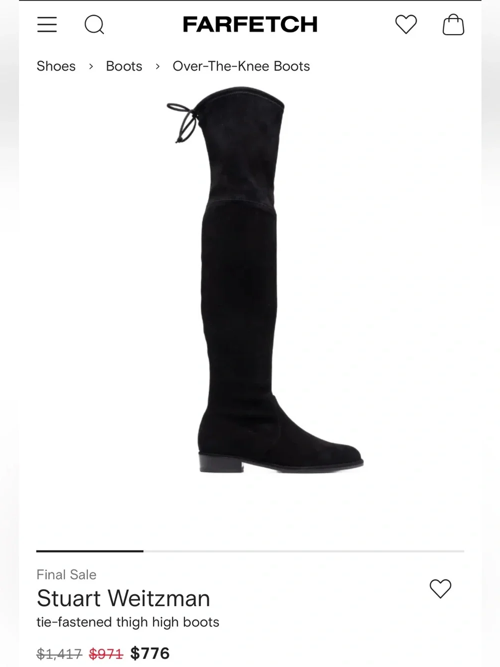 Stuart Weitzman Lowland Black Suede Over The Knee Thigh High Boots 9.5